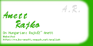 anett rajko business card